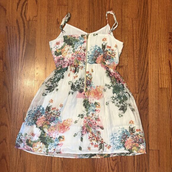 AQUA Floral Fit & Flare Sundress- Size L - Picture 2 of 5